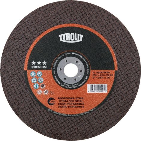 Disco Di Taglio-A46R Acciaio Inox Bfka 178X1,6Mm Tyrolit