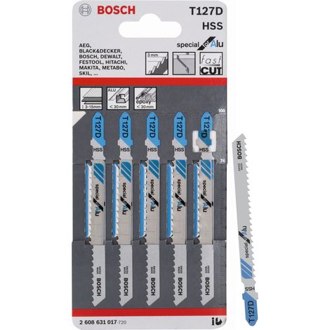BOSCH T127D (pkt of 5) Special for aluminium 100mm