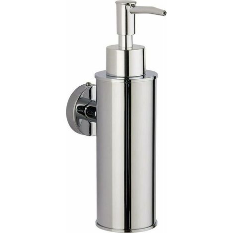 Silver 304 stainless steel wall-mounted soap dispenser, press-button wall-mounted soap dispenser for shower gel and hotel hand sanitizer (1/5)