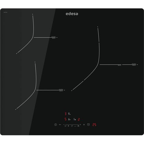 Placa inducción edesa EIS 6330 negra 59 cm 7.1 kW