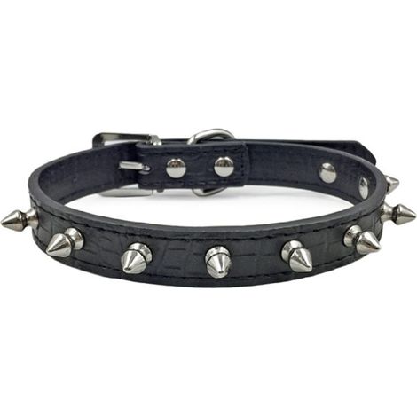 Profitez du collier pour chien, collier pour chat en cuir avec sangle réglable pour animaux de compagnie,