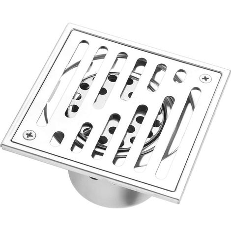 ZHIJIA PREMIUM Drain de douche carré inox anti-odeur 110x110mm - Siphon d'évacuation salle de bain (1/5)