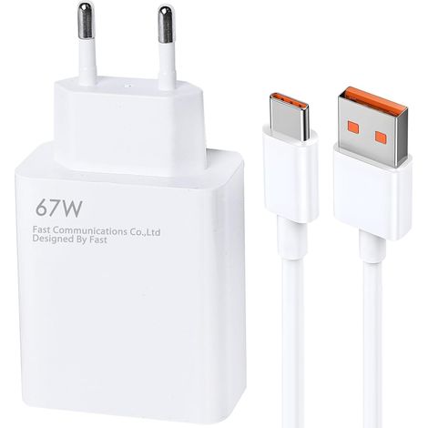 67W Fast Charger with 1.5m USB-C Cable, Power Adapter for iPhone 14, iPhone 13T ... (1/5)