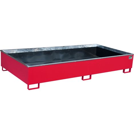 Bauer Regalwanne mit PE-Einsatz RW 2700-3 PE, lackiert, Feuerrot