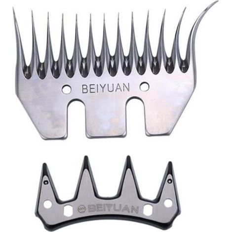 BEIYUAN Lame tondeuse 13 dents courbées pour tonte mouton chèvre alpaga bétail en acier inoxidable