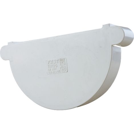 First Plast – Raccord pour gouttière PVC 25mm droite/gauche – Couleur blanc – Assemblage par collage – Résistant aux intempéries