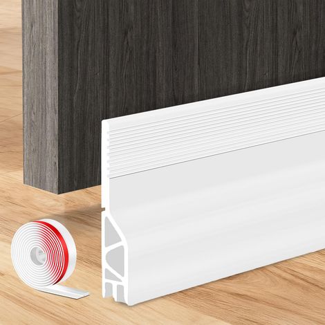 Boudin de Porte Isolant 100 cm - Bande d’Étanchéité Antivent, Anti-poussière et Insonorisante pour Porte - Protection Contre le Vent (Blanc) (1/5)