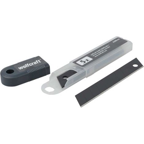 Pack de 5 lames de cutter noires de 18 mm (remplacement) (1/2)