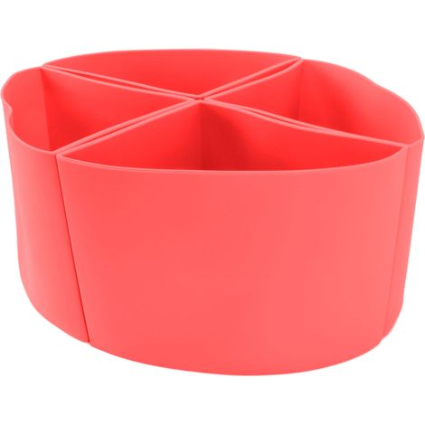 Doublure de séparation pour mijoteuse 4 en 1 en silicone réutilisable et étanche pour cocotte de 6 litres (rouge) (1/5)
