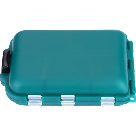 Boîte de rangement pour leurres de pêche à double couche avec 10 compartiments - Étui de rangement pour hameçons et accessoires de pêche