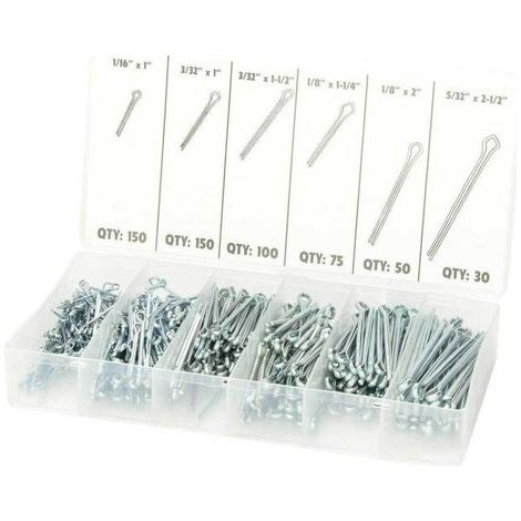 Set Assortiment 555 Pièces Goupilles Fendues Différentes Tailles (1/2)