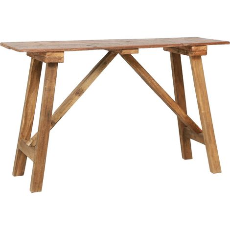 Table console,Table d'appoint,Bout de canapé 130x40x80 cm Bois solide de récupération DGBDF912297 (1/5)