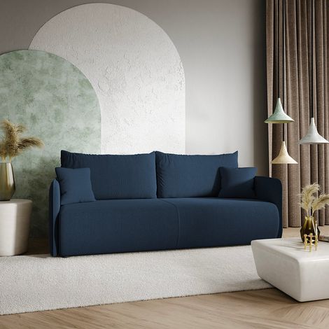 Sofá cama de 3 plazas con baúl Claudio Azul oscuro (1/5)