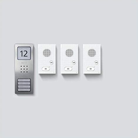 Kit audio moderno in acciaio inox spazzolato Siedle