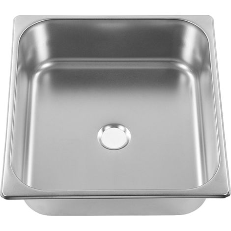 Évier de cuisine en acier inoxydable 304, antirouille, évacuation rapide, carré encastré, simple bac pour camping-car, yacht, salle de bain (1/5)