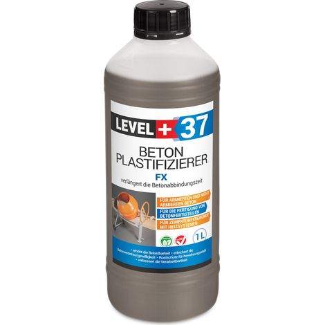 LEVEL+ Betonverflüssiger Estrichzusatz Beton-Zusatzmittel Plastifizierer L+37 - 1L