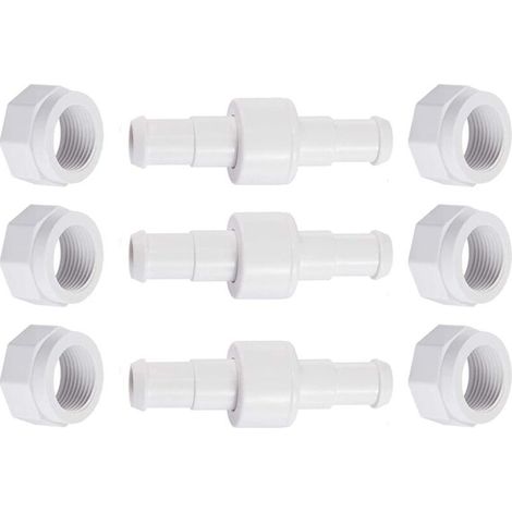 Ensemble de trois tuyaux pivotants D20 avec écrous D15, compatibles avec les robots nettoyeurs de piscine Zodiac Polaris 280, 380 et 180.-Crezuo