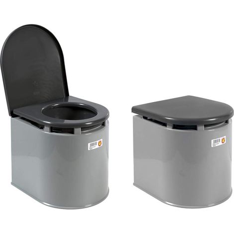 Giganplast WC Chimico Camper, 41x36x38 cm, 12 litri, portata 120 kg, Grigio