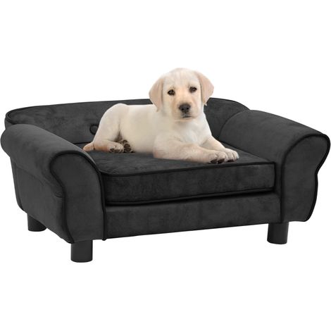 INLIFE Canapé pour chien Gris foncé 72x45x30 cm Peluche (1/5)
