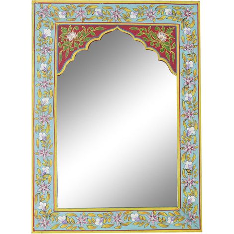 Miroir Mdf 41X2X56 Floral Peint À Main Multicolore (1/3)