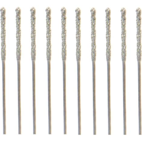 Set of 20 diamond-coated twist drill bits, 0.8 mm, for glass, jewelry, stone, and tile. (1/5)