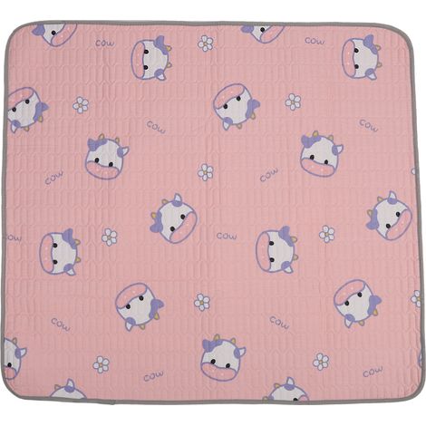 Tapis d'urine imperméable lavable absorbant motif cartoon, coussin anti-urine 100x120cm, antidérapant. (1/5)