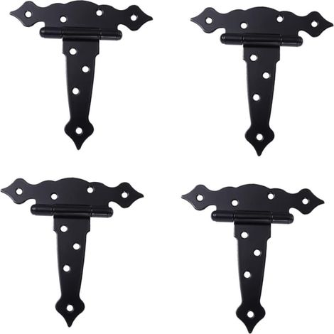 de 4 charnières en T pour porte de grange Quincaillerie (1/5)