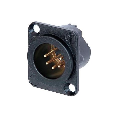 Neutrik NC5MD-LX-B Connettore XLR Spina a pannello contatti diritti Numero Poli (num): 5 Nero 1 pz.