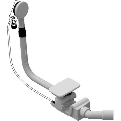 Kaldewei - Garniture de vidage et trop-plein pour baignoire, avec remplissage, KA 4061, blanc 687772060001 (1/2)