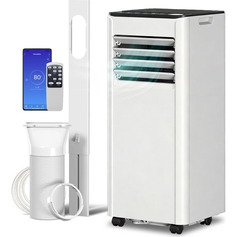 Climatiseur portable 7000 BTU - Refroidissement, Déshumidificateur, Ventilateur, Mode Nuit