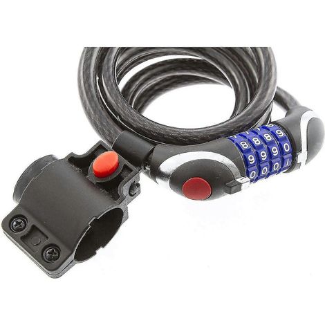 Motorrad-LED-Lichtschloss mit Kabel, tragbares Motorrad-Diebstahlsicherungsschloss mit Kabel (1/5)