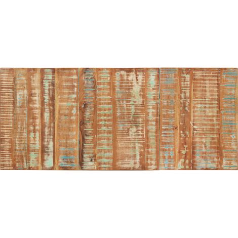 Plateau de table - Parfait pour Table à Manger, Cuisine ou Bureau rectangulaire 60x140 cm 15-16 mm Bois récupéré Chic-119835 (1/5)