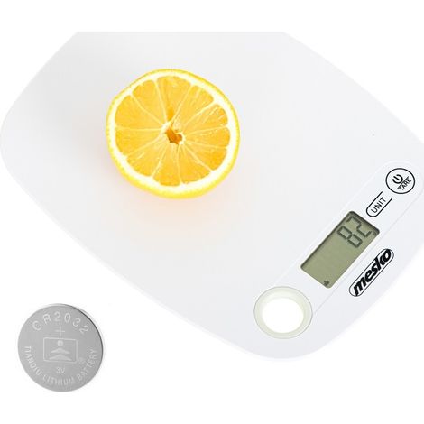 Báscula de cocina electrónica LCD de 5 kg MS3159-W MESKO