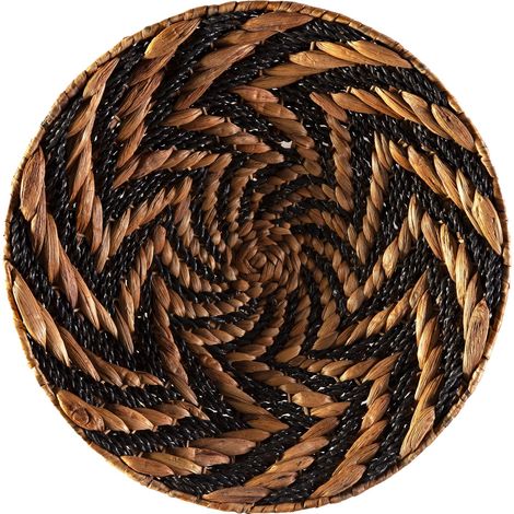 Plato Decorativo 50X50X2 Jacinto De Agua Natural/Negro (1/4)