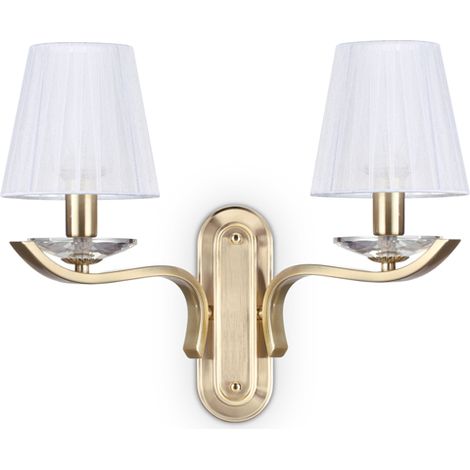 Applique Classica Pegaso Metallo Ottone 2 Luci E14 (1/2)