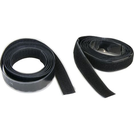 Nespoli Klettband 2 x 150 cm, schwarz, selbstklebend Haushaltsklebeband & Klebehaken