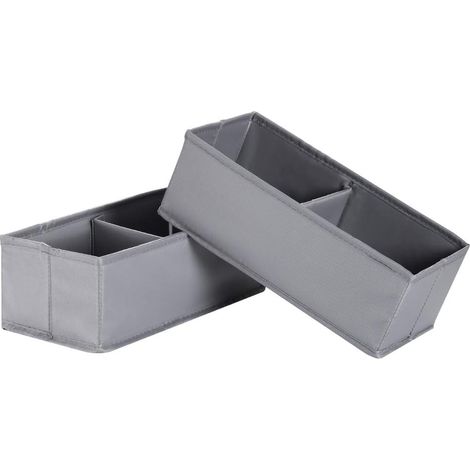 Foldable Storage Boxes 2 Pack for Adult, Cute Storage Bins Storage Basket Storage Containers Organizer Drawers for Clothes, Toys, Desk, 13X28X10cm