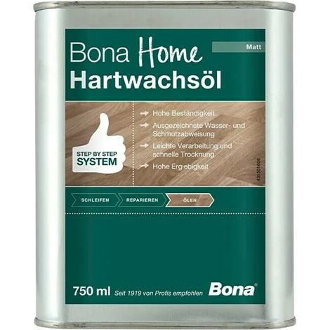 Huile cire dure parquet 750 ml, mat, huile parquet mat, pour bois
