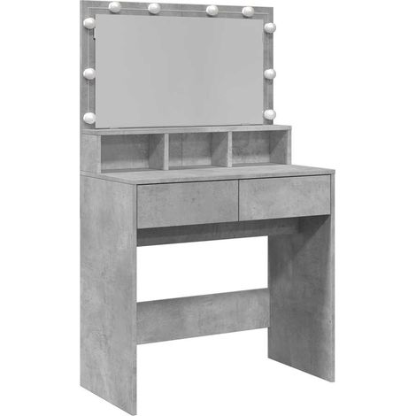 Maison Exclusive - Toeletta con LED Grigio Cemento 80x41x134,5 cm