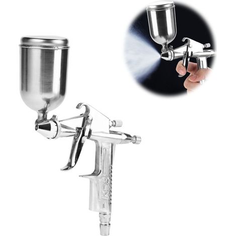 SJLERST Professionnel Pistolet à Peinture Haute Pression Kit Pistolet à Pulvérisation d'Air Pistolet a Peinture Pneumatique à Alimentation par Gravité 125 ML 0.5mm Buse (1/5)