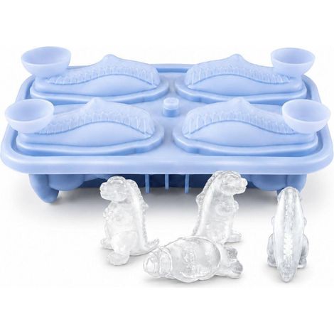 3D Dinosaurier Eiswürfelform aus Silikon mit Trichter