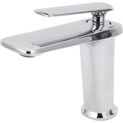 Robinet de lavabo de style nordique, robinet encastré pour salle de bain, robinet monotrou tout cuivre pour eau chaude et froide G9/16 (1/5)