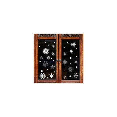 Autocollants de Noël, autocollants de Noël à faire soi-même pour fenêtres, autocollants de Noël pour vitres, autocollants flocons de neige, autocollants de Noël