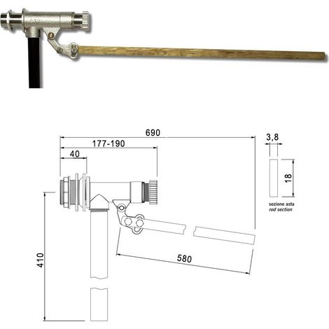Rubinetto galleggiante da 1"1/4 tipo per alte pressioni 649702OL11/4
