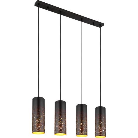 Globo - lámpara colgante - Crocky - negro - metal - gran lámpara