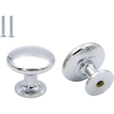 Lot de 15 Boutons en Chrome Poli 30mm, Idéals pour Armoires, Tiroirs et Tables de Chevet, Design Élégant (1/5)