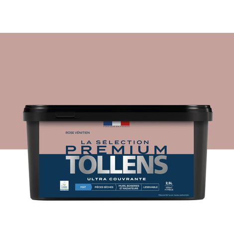 Tollens - Peinture intérieure couleurs - La Sélection Premium Mat - Ultra Couvrante - Rose Vénitien 2,5 L - 30m²