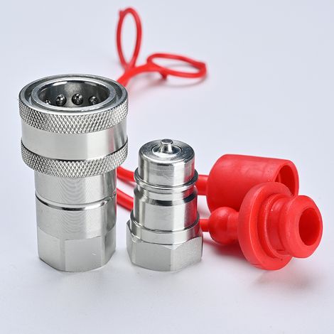 Attacco rapido con valvola maschio + femmina da 1/2".