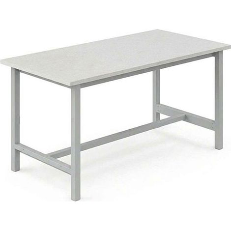 Établi pour atelier - Dim 1500x750x819mm - Gris clair RAL7035 - Charge max 750kg - W010020056-GC (1/5)