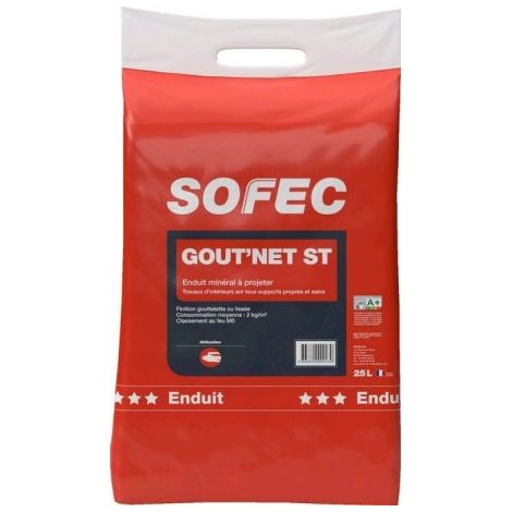 Spritzputz Gout'net St Endfassung 25kg Weiß - Sofec
